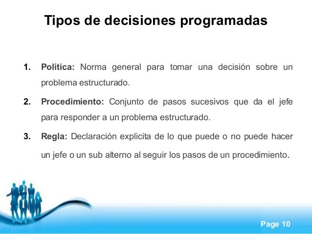 Toma de decisiones