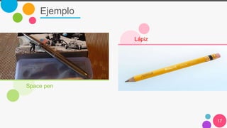 Ejemplo
17
Space pen
Lápiz
 