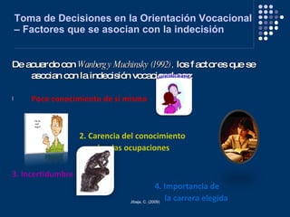 Toma De Decisiones En La OrientacióN Vocacional | PPT