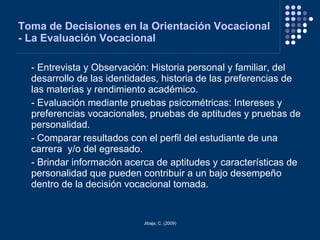Toma De Decisiones En La OrientacióN Vocacional | PPT