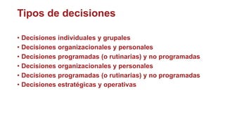 Programa Decisiones TOMA DE DECISIONES EN UNA EMPRESA.pptx- | PPTX