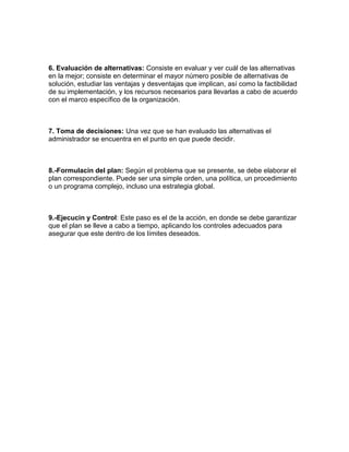 Toma de decisiones evidencia