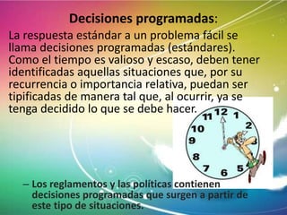 Programa Decisiones Toma de decisiones administrativas | PPTX