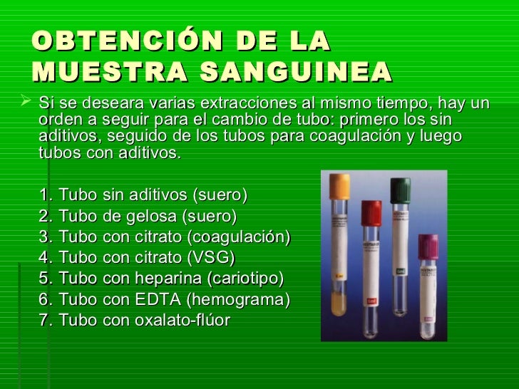 Toma de muestra sanguínea