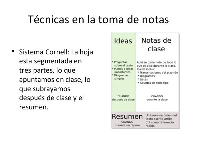 Toma de notas