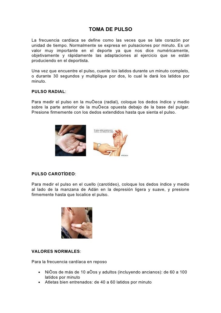 Toma De Pulso Toma De Pulso