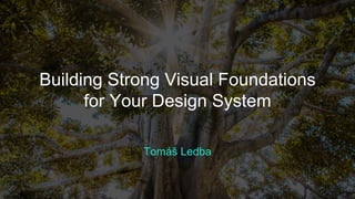 Tomáš Ledba
Building Strong Visual Foundations
for Your Design System
 
