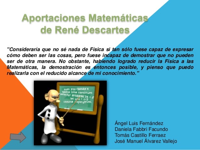 Aportaciones de Descartes a las matemáticas