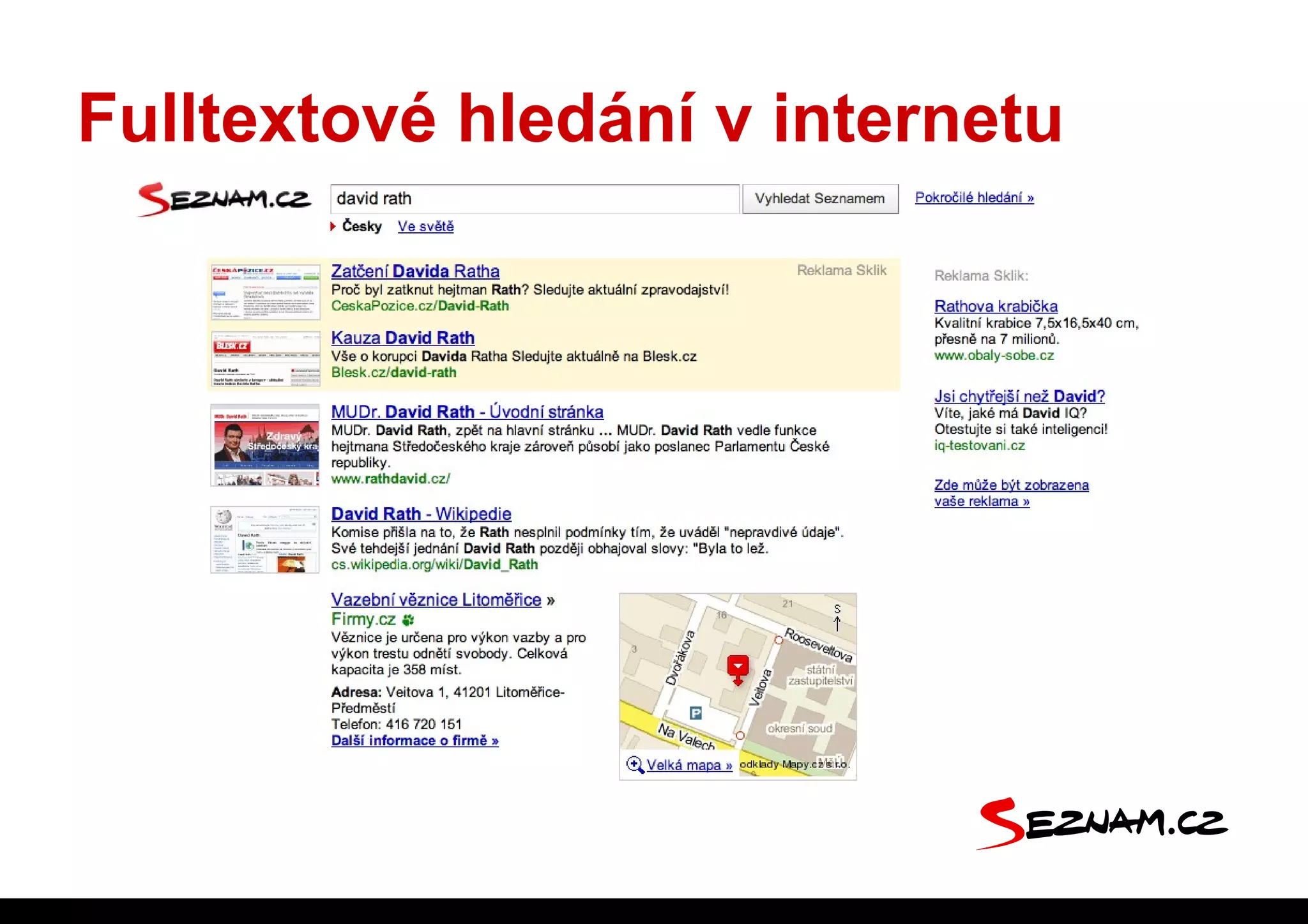 Fulltextové hledání v internetu
 