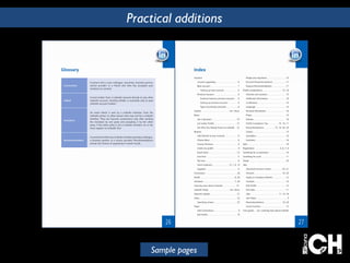 Practical additions 
Sample pages 
 