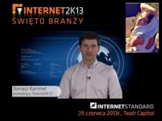 Tomasz Kammel przedstawia Julię Kuczyńską nominowaną na internet2K13