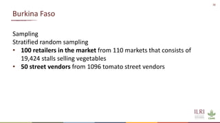 Overview of quantitative knowledge, attitude and practice of tomato traders on tomato hygiene and safety in Ethiopia and Burkina Faso