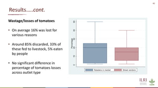 Overview of quantitative knowledge, attitude and practice of tomato traders on tomato hygiene and safety in Ethiopia and Burkina Faso