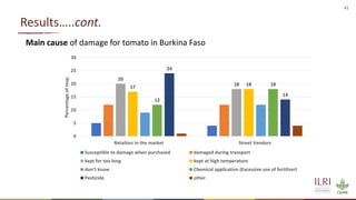 Overview of quantitative knowledge, attitude and practice of tomato traders on tomato hygiene and safety in Ethiopia and Burkina Faso