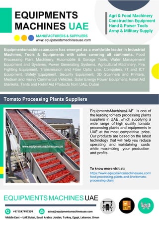 Tomato Processing Plants Suppliers | PDF