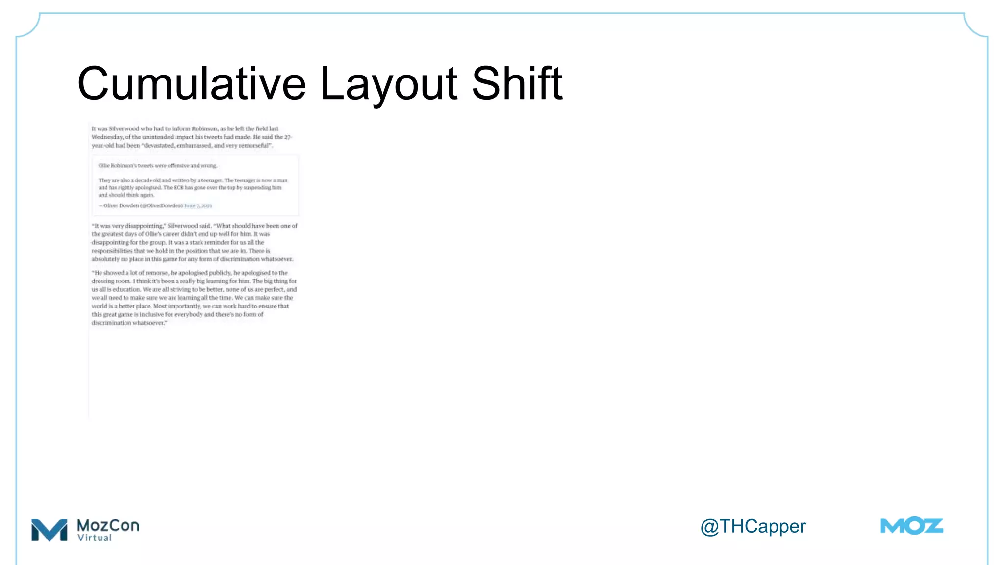 @THCapper
Cumulative Layout Shift
 