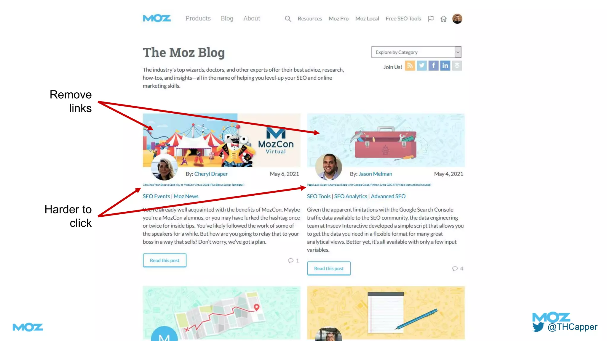 @THCapper
Remove
links
Harder to
click
 