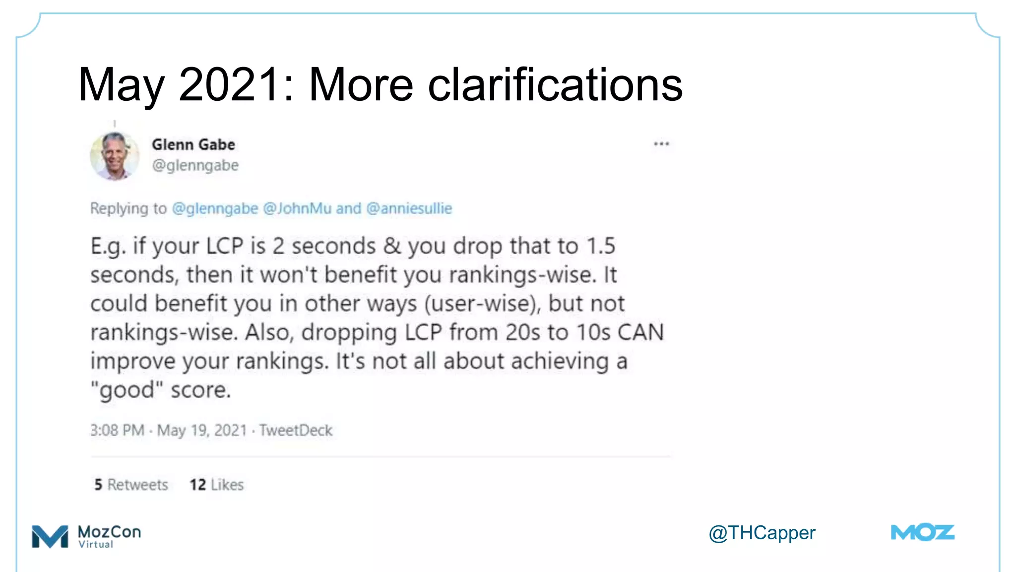 @THCapper
May 2021: More clarifications
 