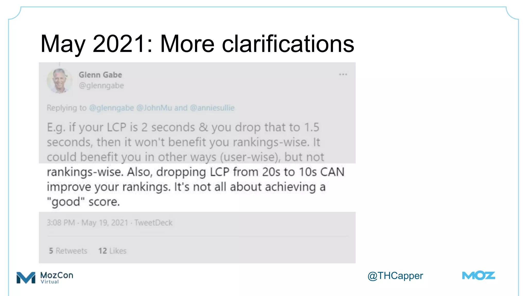 @THCapper
May 2021: More clarifications
 