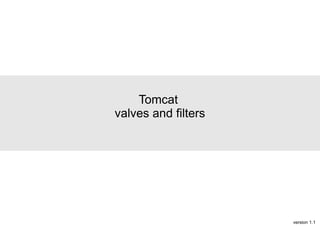 Tomcat
valves and filters

version 1.1

 