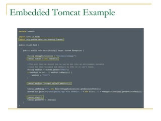Embedded Tomcat Example

 