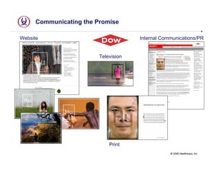 Communicating the Promise

Website                               Internal Communications/PR


                         Television




                             Print
                                                  © 2006 Healthways, Inc.
 