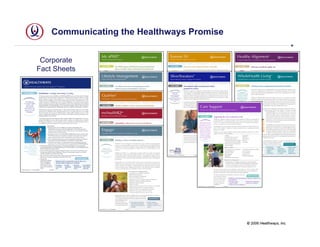Communicating the Healthways Promise


 Corporate
Fact Sheets




                                           © 2006 Healthways, Inc.
 