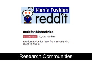 Research Communities
 