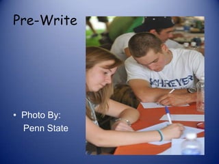 Pre-Write
• Photo By:
Penn State
 
