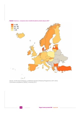 Figure 4: Croissance de la mobilité étudiante sortante Erasmus
depuis 2007
Carte1. Erasmus : croissance de la mobilité étudiante sortante depuis 2007

Source : On the way to Erasmus+, a statistical overview of Erasmus Programme in 2011-2012,
Commission européenne, DGEAC, novembre 2013.

178

Rapport version provisoire RIM  |  16 janvier 2014

 