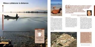 Mieux collaborer à distance
                                                                                                                                                                                                  C’est un objectif louable que de contribuer à améliorer
                                                                                                                                                                                                  les conditions de travail des personnels. Le matériel
Haute-Corse




                                                                                                                                                                                                  haute définition dont le conseil général s’est doté
                                                                                                                                                                                                  contribue à améliorer les conditions
                                                                                                                                                                                                  de travail des personnels, facilitant les
                                                                                                                                                                                                  relations et les échanges entre les agents
                                                                                                                                                                                                  de la collectivité.”

                                                                                                                                                                                                                       Paul Giacobbi, président du conseil général,
GESTION INTERNE DE LA COLLECTIVITÉ




                                                                                                                                                                                                                                         député de la Haute-Corse

                                                                                                                                                     p Enjeux                                     p Mise en œuvre                                p Bilan et perspectives
                                                                                                                                                     En évitant les déplacements des agents       Lancé fin 2007, le projet est opérationnel     Avec une qualité d’image remarquable,
                                                                                                                                                     des services départementaux, le système      depuis mai 2008. En collaboration avec         le dispositif est à la hauteur des objectifs
                                                                                                                                                     de visioconférence réduit considérable-      la direction générale des services et le       fixés. Il constitue pour les services un réel
                                                                                                                                                     ment les coûts financiers et humains.        responsable du service organisation et         progrès dans les moyens d’échanger et
                                                                                                                                                     Le projet participe au développement         méthodes, la cellule infrastructures de        de partager avec leurs collaborateurs.
                                                                                                                                                     et à la multiplication des échanges ainsi    communication du département s’est             Ce projet s’inscrit en outre dans un
                                                                                                                                                     qu’à la rationalisation de la communica-     orientée vers une solution haut de gamme       souci continuel de vigilance et de réduc-
                                                                                                                                                     tion. Il en résulte des échanges optimi-     afin d’offrir une qualité de transmission à    tion des frais de gestion. Le département
                                                                                                                                                     sés et qui gagnent en pertinence, donc       la mesure de l’outil. Le projet représente     considère le service innovant de la visio-
                                                                                                                                                     en réactivité dans les décisions. Outil      un investissement de 180 000 € entière-        conférence comme un complément à la
                                                                                                                                                     de communication, la visioconférence         ment financé sur fonds propres.                téléphonie mobile. Il est déjà envisagé
                                                                                                                                                     favorise le développement personnel et                                                      d’élargir son utilisation à d’autres publics,
                                                                                                                                                     professionnel. L’échange, l’entraide et la                                                  acteurs externes à la collectivité.
                                                                                                                            FRANCE                   collaboration sont les mots-clés de cette
                                                                                                                       Conseil général               technologie.
                                                                                                                      de la Haute-Corse
                                 p Projet                                                                               148 000 habitants

                                 Améliorer les relations entre les unités déconcentrées, tel est l’objectif du                                                                                                                                     p Le développement des
                                 système de visioconférence haut de gamme mis en place par le conseil                                                                                                                                              technologies change la donne
                                                                                                                                                                                                                                                   pour la collectivité et les divers
                                 général de la Haute-Corse. La solution proposée par France Télécom
                                                                                                                                                                                                                                                   métiers qui la composent.
                                 Orange combine deux écrans en symbiose, l’un pour la visioconférence                                                                                                                                              Les mises en relation des
                                 et l’autre pour le partage de documents. Les agents répartis sur différents      Territoire essentiellement rural
                                                                                                                  de faible densité de population                                                                                                  individus par visioconférence
                                 points du territoire se rencontrent ainsi virtuellement et évitent de fasti-         avec des activités liées                                                                                                     favorisent la capitalisation
                                                                                                                   au tourisme et aux services.
                                 dieux déplacements. L’information circule plus rapidement et offre une plus                                                                                                                                       des échanges et des savoirs.
                                                                                                                              Contact
                                 grande efficacité. Déjà mise en œuvre au sein de la collectivité, la visiocon-   Courriel : fddeperetti@cg2b.fr                                                                                                   Le département améliore
                                                                                                                         u   www.cg2b.fr                                                                                                           ainsi son efficacité et réalise
                                 férence est désormais accessible aux agents de tous les services.
                                                                                                                                                                                                                                                   des économies.



                                 72 / paroles d’élus p pour une Europe innovante                                                                                                                                                                   Gestion interne de la collectivité / 73
 