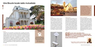 Une Boucle locale radio mutualisée
                                                                                                                                                                                                                                                       p Au cœur du réseau
                                                                                                                                                                                                                                                       en fibre optique d’Yerres,
Yerres




                                                                                                                                                                                                                                                       trois bâtiments : l’hôtel de ville,
                                                                                                                                                                                                                                                       le centre éducatif et culturel,
                                                                                                                                                                                                                                                       le pôle technique. Trois sites
                                                                                                                                                                                                                                                       clés reliés aux autres services
                                                                                                                                                                                                                                                       (pôle social, mairie-annexe,
                                                                                                                                                                                                                                                       service culturel) via le réseau
                                                                                                                                                                                                                                                       d’échange hertzien installé
                                                                                                                                                                                                                                                       pour la vidéosurveillance.
GESTION INTERNE DE LA COLLECTIVITÉ




                                                                                                                                                         p Enjeux                                      p Mise en œuvre                               p Bilan et perspectives
                                                                                                                                                         Ayant développé un réseau IP hertzien         L’opportunité n’a pas échappé aux élus,       En plus de la vidéotranquillité, la Bou-
                                                                                                                                                         (Boucle locale radio) comme support à         qui ont décidé d’étendre le réseau infor-     cle locale radio assure aussi l’extension
                                                                                                                                                         la vidéotranquillité municipale, les élus     matique de la ville. Une nouveauté au         du réseau informatique et de l’intranet
                                                                                                                                                         ont choisi – pour des raisons économi-        plan technique pour le prestataire chargé     municipal. Le tout avec un gain réel côté
                                                                                                                                                         ques – d’exploiter aussi ce réseau pour       de déployer la vidéotranquillité munici-      vitesse de transmission (2 secondes pour
                                                                                                                                                         le dispositif d’échanges internes de don-     pale, qui a rencontré quelques difficultés    la connexion contre 5 minutes aupara-
                                                                                                                                                         nées numériques. Après avoir installé         de mise en place du dispositif Wimax          vant). À terme, les écoles et tous les




                                 p Projet
                                                                                                                              FRANCE
                                                                                                                        Commune d’Yerres
                                                                                                                           (Essonne)
                                                                                                                           27 744 habitants
                                                                                                                                                         un cœur de réseau en fibre optique et
                                                                                                                                                         mutualisé les antennes de vidéoprotec-
                                                                                                                                                         tion, les communications voix et données
                                                                                                                                                         internes ne pèsent plus dans le budget
                                                                                                                                                         de la collectivité... et toutes les données
                                                                                                                                                         échangées entre services municipaux
                                                                                                                                                         sont protégées, entièrement sécurisées.
                                                                                                                                                                                                       ’’
                                                                                                                                                                                                       5,4 gigas. Débuté en 2006, le déploie-
                                                                                                                                                                                                       ment du réseau IP hertzien est toujours
                                                                                                                                                                                                       en cours. Le projet de vidéotranquillité
                                                                                                                                                                                                       municipale a coûté 700 000 € (avec un
                                                                                                                                                                                                       coût unitaire caméra/antenne réduit, de
                                                                                                                                                                                                       l’ordre de 4 000 €), soit dix fois moins
                                                                                                                                                                                                       qu’un dispositif classique à base de fibre
                                                                                                                                                                                                       optique.
                                                                                                                                                                                                                                                     bâtiments communaux seront également
                                                                                                                                                                                                                                                     mis en réseau, et une gestion technique
                                                                                                                                                                                                                                                     centralisée est envisagée (installation de
                                                                                                                                                                                                                                                     capteurs pour détecter les pannes ou
                                                                                                                                                                                                                                                     évaluer les consommations, etc.). Prin-
                                                                                                                                                                                                                                                     cipal enseignement à retenir : trouver des
                                                                                                                                                                                                                                                     solutions en anticipant sur les besoins de
                                                                                                                                                                                                                                                     la collectivité.



                                 Conjonction de coordination municipale version nouvelles technologies :                                                                                               La Boucle locale radio répondait à deux
                                 à Yerres, dans l’Essonne, la Boucle locale radio (BLR) déployée pour la                                                                                               préoccupations de la municipalité : la protection des
                                 vidéotranquillité de la ville sert aussi à moderniser le réseau informatique
                                                                                                                                                                                                       habitants via un système de vidéosurveillance efficace,
                                 et télécoms de la mairie. Le fruit de la conjonction d’un projet concernant
                                                                                                                    Située sur un vaste territoire en                                                  et la mise en place de communications
                                 la vie quotidienne des citoyens – l’installation d’un système de vidéotran-
                                 quillité réclamant un dispositif spécifique de transmission – et d’un projet
                                                                                                                   zone urbaine et non câblée avec
                                                                                                                  des services municipaux dispersés.                                                   fluides entre les services.”
                                                                                                                   Ce qui, au fil du temps, a renforcé
                                 d’amélioration de la gestion interne de la collectivité. Objectif : donner les   le besoin de liaisons informatiques
                                                                                                                      et téléphoniques efficaces.
                                 moyens aux équipes municipales de disposer de capacités suffisantes
                                                                                                                      Contact Gérard Lambert
                                 pour le développement du travail collaboratif et la dématérialisation des              Tél. : 01 69 49 77 30
                                                                                                                     Courriel : glambert@yerres.fr                                                                        Claude Hélène, conseiller municipal d’Yerres,
                                 échanges.                                                                                                                                                                                 délégué chargé des nouvelles technologies

                                 64 / paroles d’élus p pour une Europe innovante                                                                                                                                                                       Gestion interne de la collectivité / 65
 