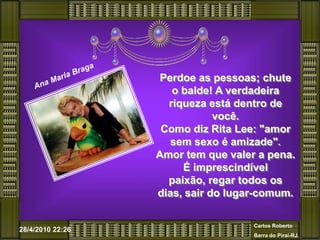 Aos 20 anos, sucesso é: fazer sexo. 