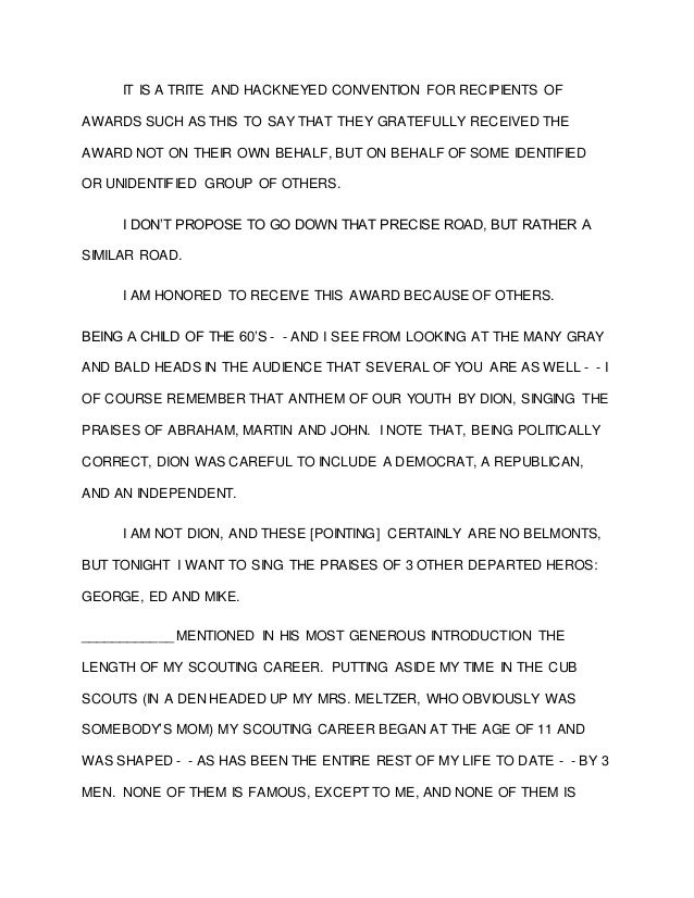 Tom Kavaler's speech at 2016 NYC Eagle Scout Hall of Fame