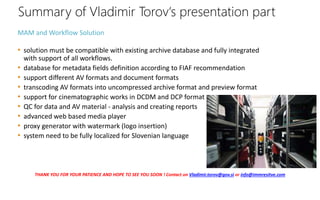 LORENZ Building an integrated digital media archive and legal deposit ...