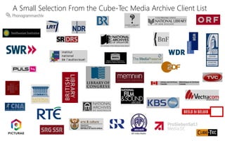 A Small Selection From the Cube-Tec Media Archive Client List
All India Radio
 