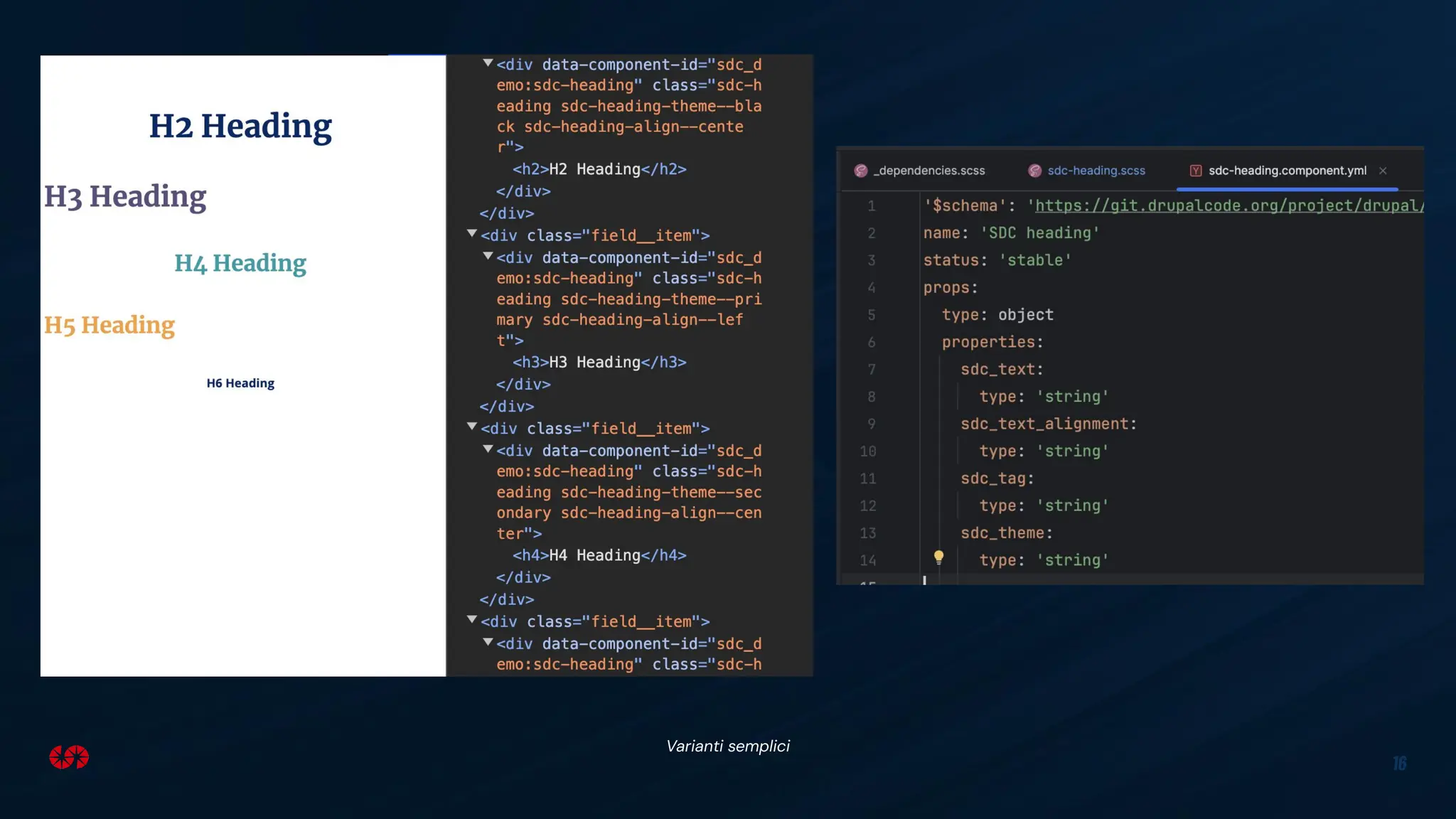 16
Varianti semplici
 