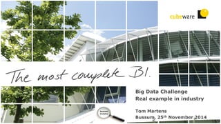 Big Data Challenge 
Real example in industry 
Tom Martens 
Bussum, 25th November 2014 
Business 
Analytics  