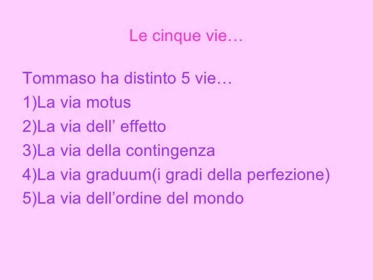 Le 5 Vie Di San Tommaso Tommaso D’Aquino