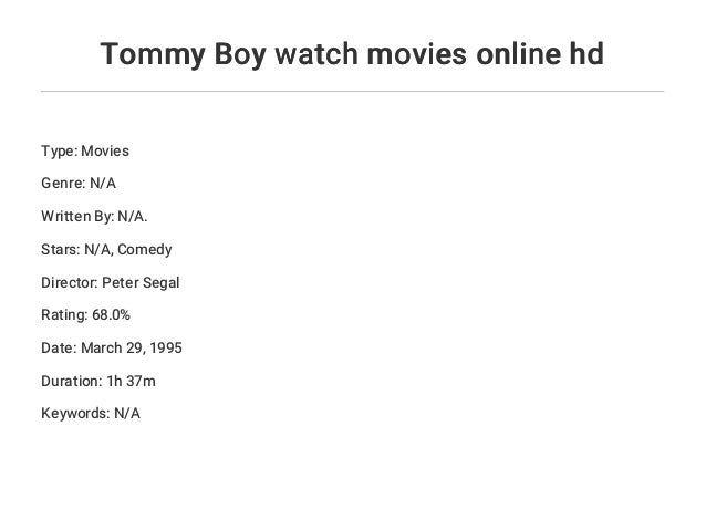 watch tommy boy online