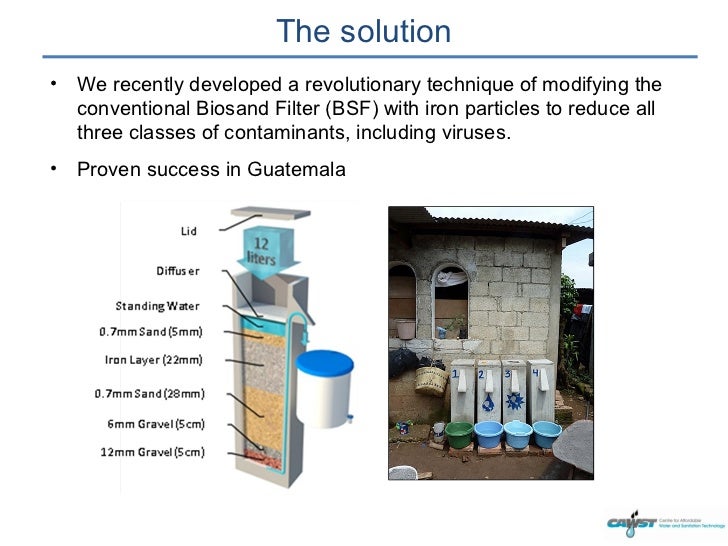 Ironamended Biosand Water Filter in Nepal
