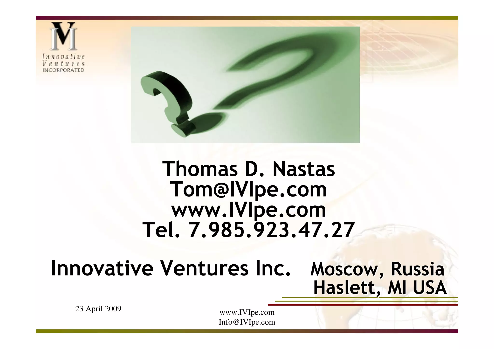 Nastas Lecture Graduate School of Business Michgan State University