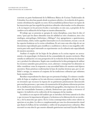 las hojas de las plantas
como envoltura de alimentos
10
convierte en parte fundamental de la Biblioteca Básica de Cocinas ...