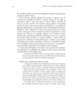 Plantas con semillas (espermatofitas). Monocotiledóneas59
los nomófilos u hojas normales y los hipsófilos o brácteas espat...