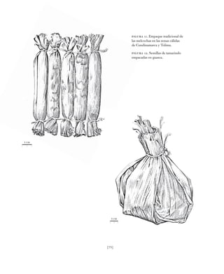 [75]
1 cm
1 cm
Figura 11. Empaque tradicional de
las melcochas en las zonas cálidas
de Cundinamarca y Tolima.
Figura 12. S...