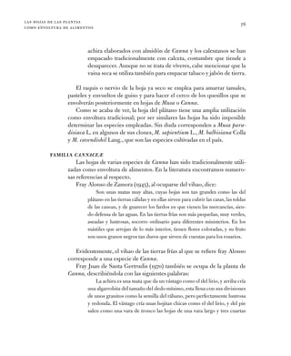 las hojas de las plantas
como envoltura de alimentos
76
achira elaborados con almidón de Canna y los calentanos se han
­em...