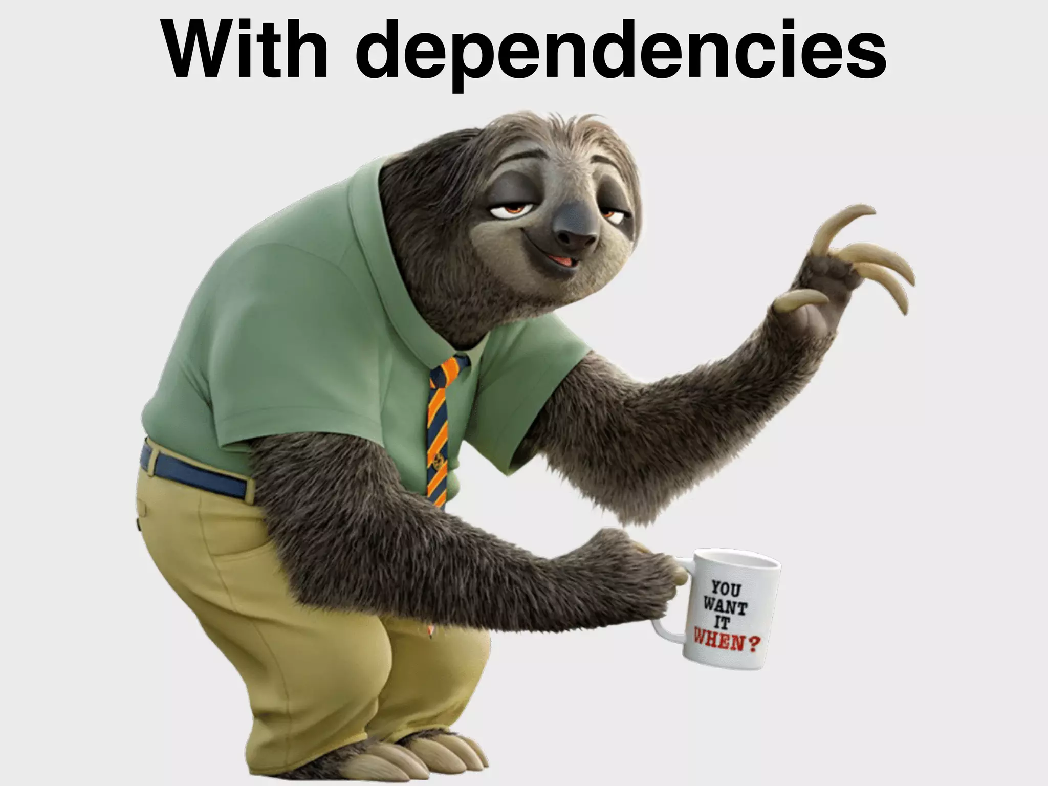 With dependencies
 