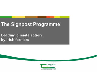 The Signpost Programme
Leading climate action
by Irish farmers
 