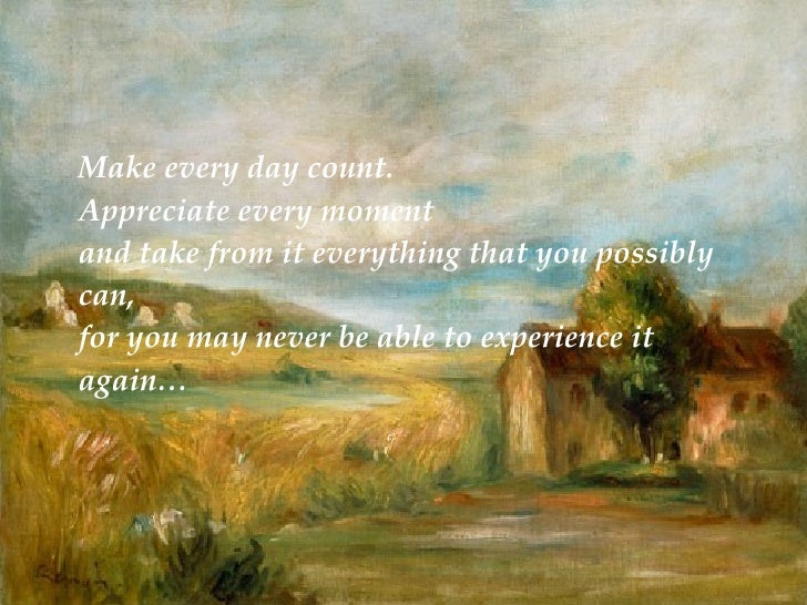 Tomorrow is not promised