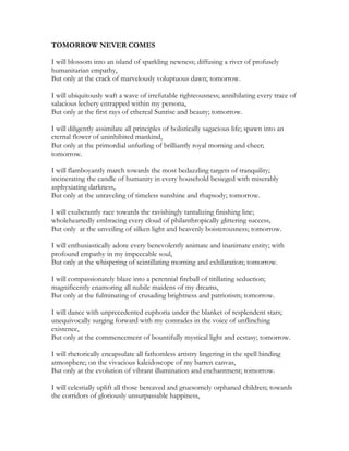 Tomorrow Never Comes | PDF